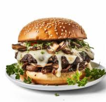 Classic Mushroom Swiss Burger